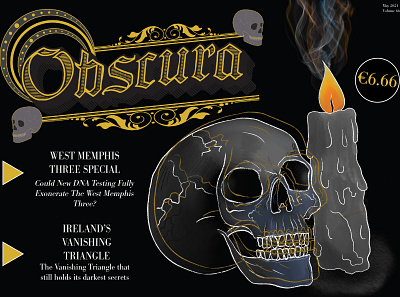 Obscura Magazine project - True Crime, conspiracies, oddities branding design graphic design illustration logo magazine typography