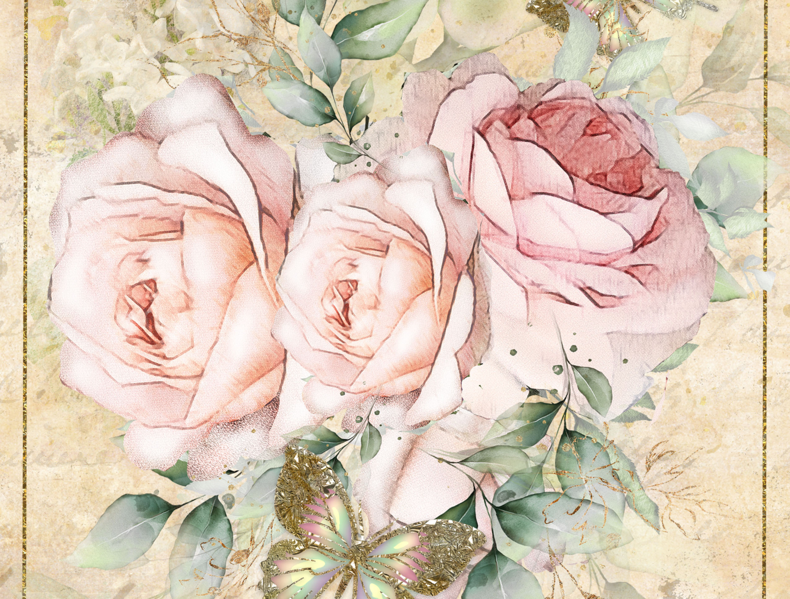 Pink Roses (series of 2) by Creative Soul Artz(s) on Dribbble