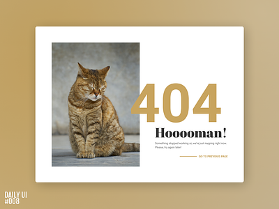 404 - Daily UI #008 404 404 error 404 error page 404 page cat daily ui daily ui daily ui 008 design error ui ux