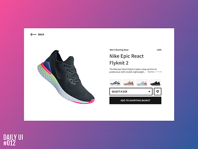 Product details (E-commerce) - Daily UI #012 daily daily 100 daily ui daily ui daily ui 012 design ecomerce landing page nike shoes shop ui ux