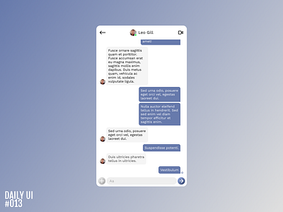 Chat app - Daily UI #013 app chat daily 100 daily ui daily ui daily ui 013 design lorem ipsum ui ux