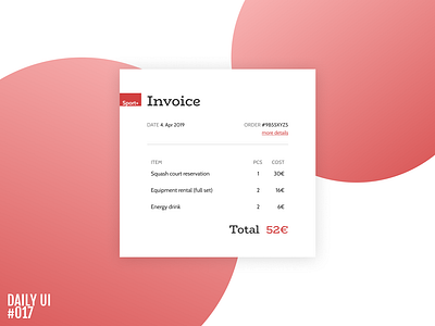 Invoice - Daily UI #017 daily 100 daily ui daily ui daily ui 017 ui ux