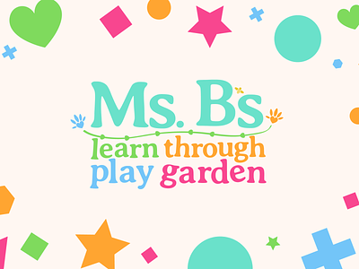 Ms. B's Play Garden Logo brand identity branding children design graphic design illustration kids logo logo design preschool