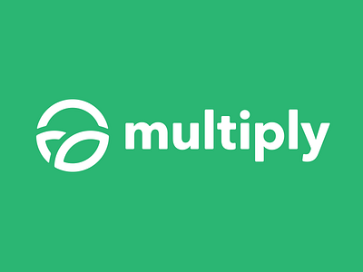 Multiply Logo brand circle green identity leaves logo multiply plants