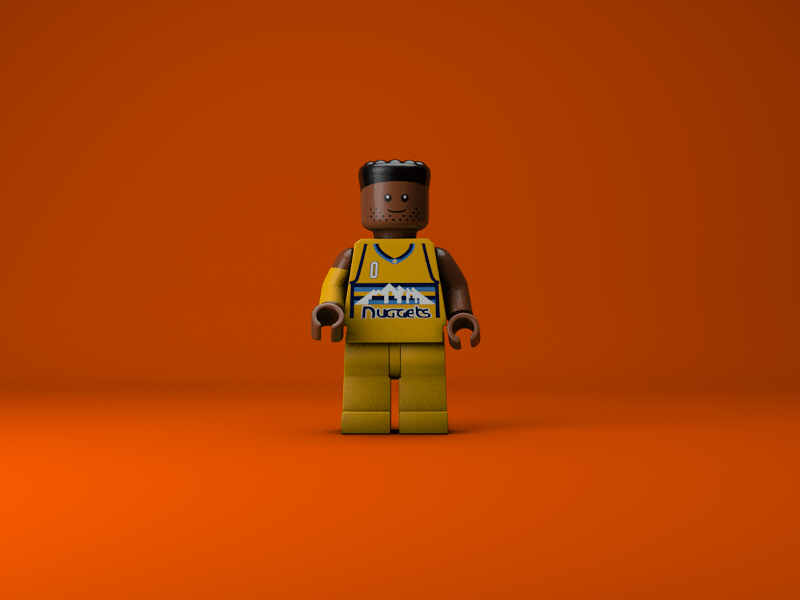 Hey, Mudiay! after effects cinema 4d cute denver denver nuggets gif lego motion graphics