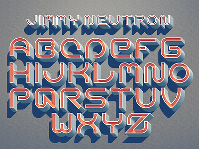Jimmy Neutron - Typeface adobe illustrator font graphic design lettering typography