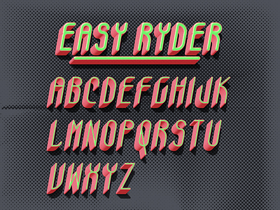 Easy Ryder - Typeface adobe illustrator font graphic design lettering typography