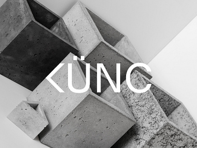 Logo for Künc (Corner in Azerbaijani). branding design flat font identity logo logotype type typography vector