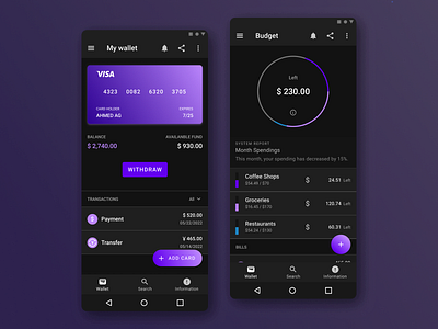 Finance App (Material Design)