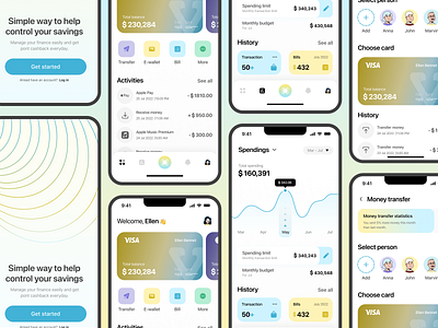 Finance Mobile App banking branding conceptdesign design finance financeapp hig (human interface guidelines) ios iosapp mobileapp ui uiux ux