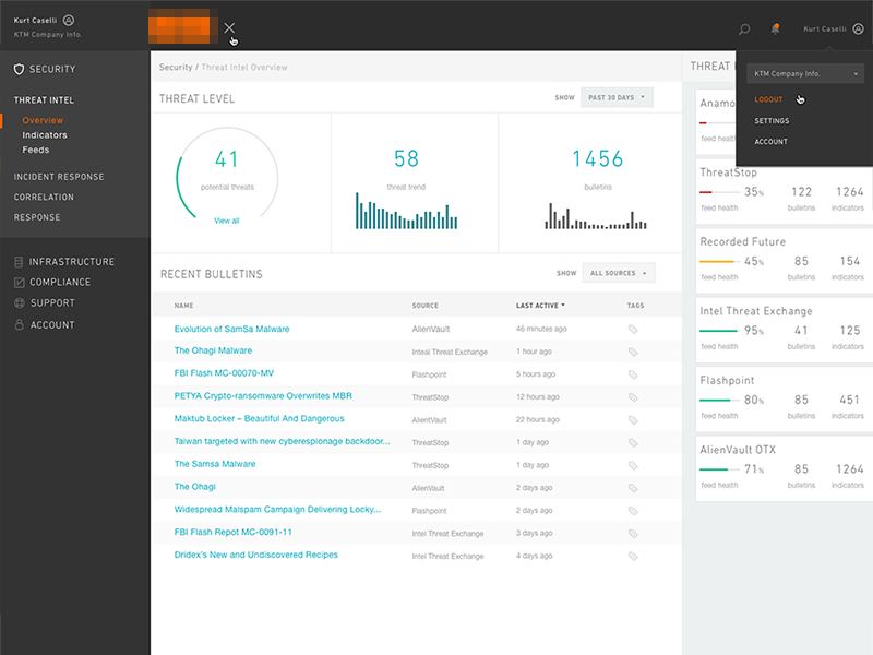 Security Dashboard Concept By Matt Garcia On Dribbble