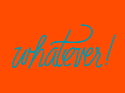 whatever design hand lettering type