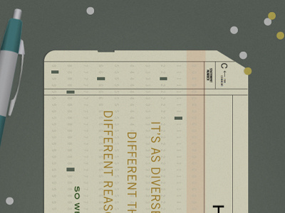 punch card (rejected) design illustration