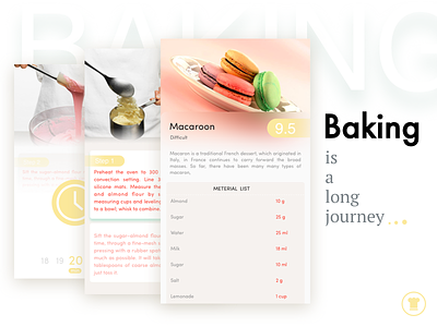 Baking is a long journey app baking bread cook cookbook dish menu