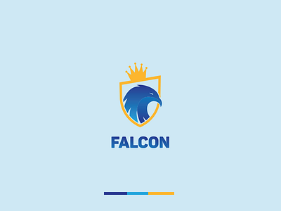 Falcon King Logo crown falcon icon king logo vector