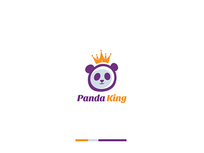 Panda King Logo crown icon king logo panda vector