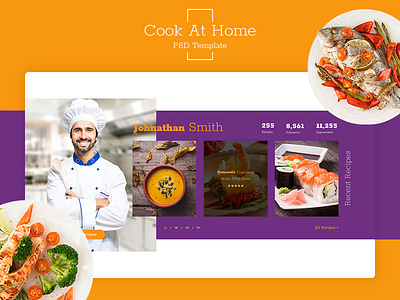 Cook At Home Psd Template