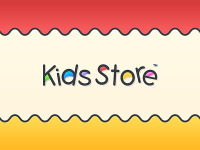 Kids Store Logo accessories app branding child care children art creative design fashion kids logo store ux vector website