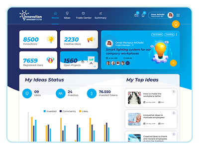 Innovation Management System app creative design layout layoutdesign ui ui design ui ux uidesign web web design webdesign website