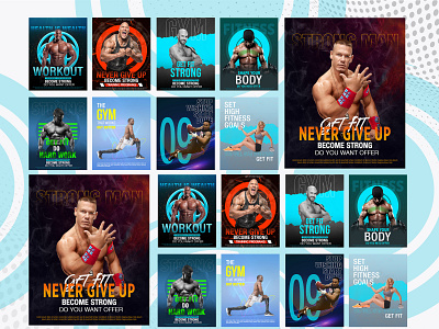 GYM Fitness social media banner ads banner ads design app social media banner banner banner poster branding design designer banner earbuds banner facebook banner fit banner fitness banner graphic design gym banner instagram post banner logo social banner social media banner stay heathy twitter banner