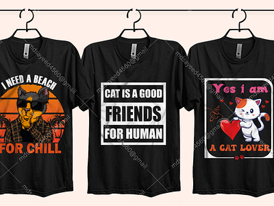 Cat t-shirt design