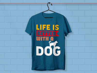 Dog t-shirt design typography dog shirt