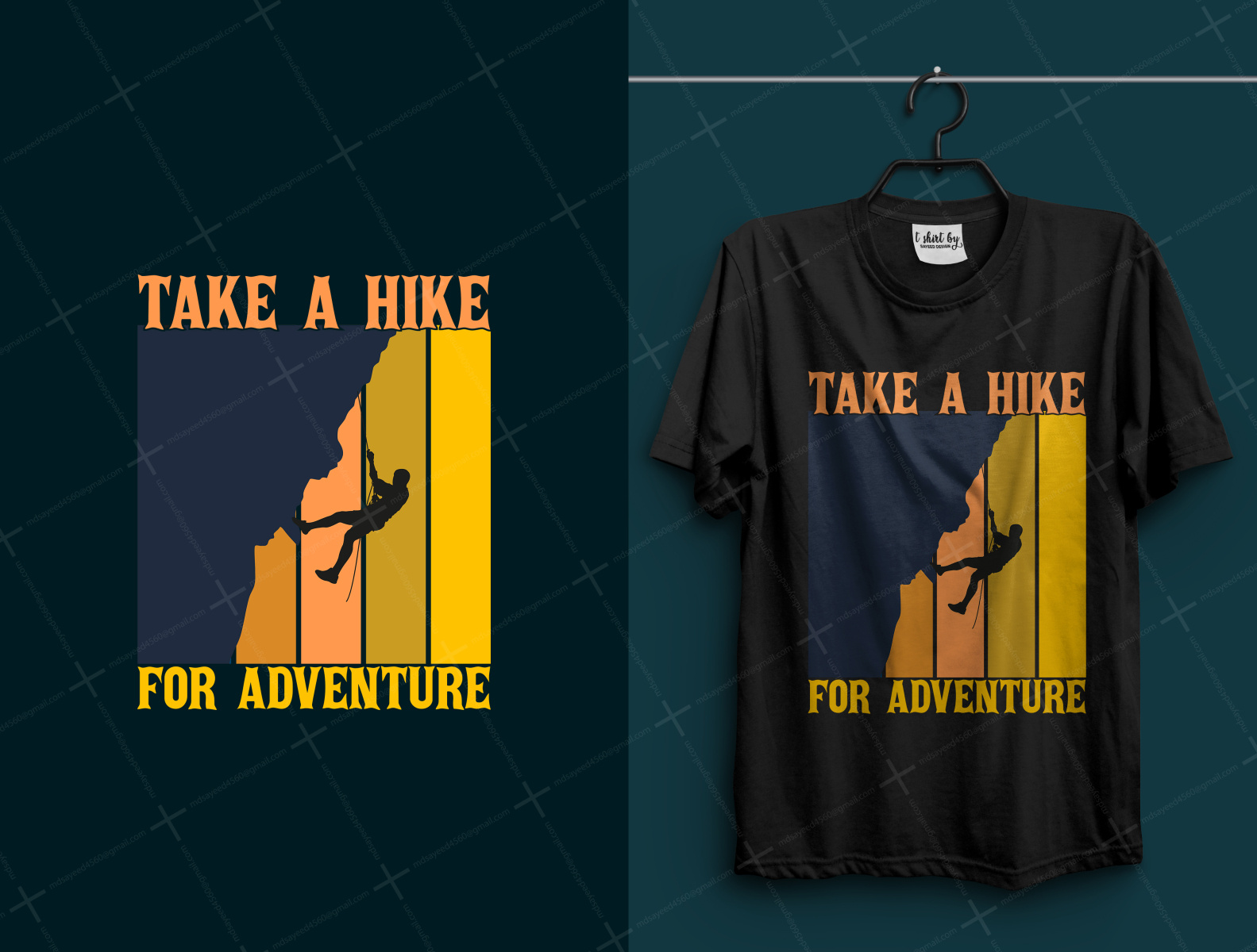 Hiking adventure t-shirt design by SAYEED ANWAR on Dribbble