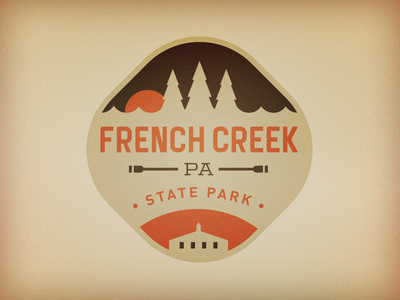 French Creek badge logo park patch trees woods