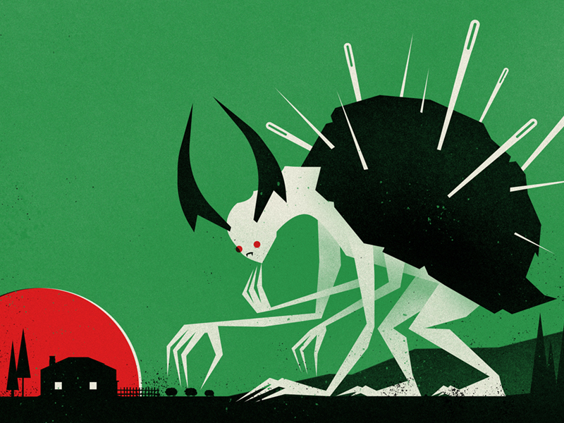 The Needle Beetle illustration monster project scary