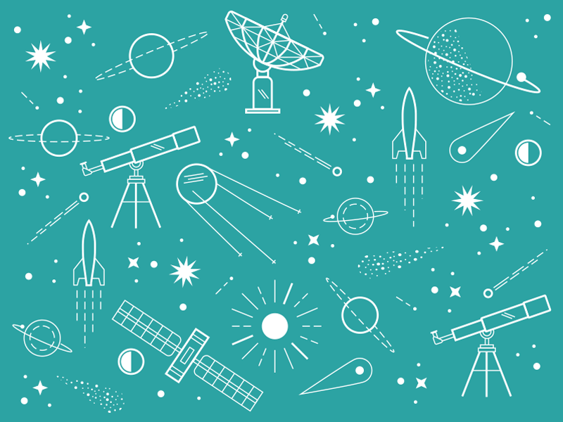 SCIENCE! chemistry icon pattern science space