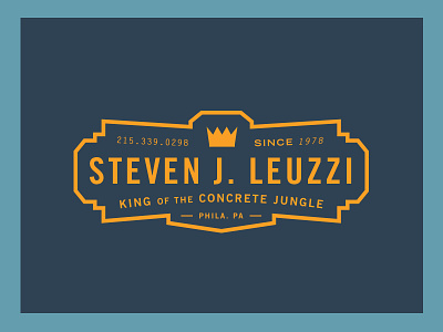 The King badge concrete crown king logo