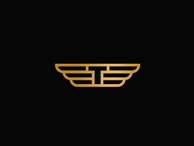 Tony's Farm Table art deco gold logo wings