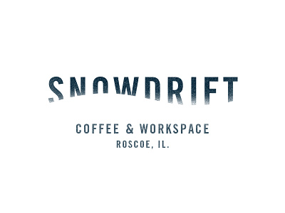Snowdrift Wordmark coffee logo snow type