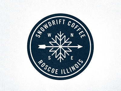 Snowdrift Seal coffee logo mark patch retro seal snow