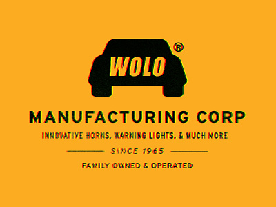 YOLO for Wolo 1960 1970 brand car highway logo traffic vintage