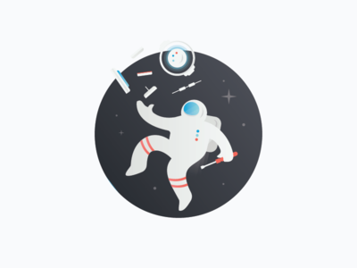 Space Guy 2 astronaut illustration space stars technology