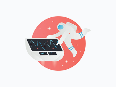 Space Guy 3 astronaut graph illustration space stars technology