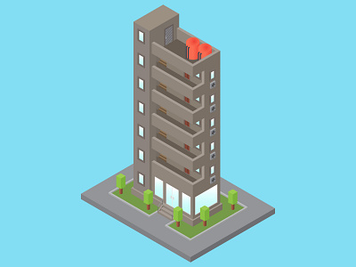 Isometric Apartment design graphic design illustration isometric vector