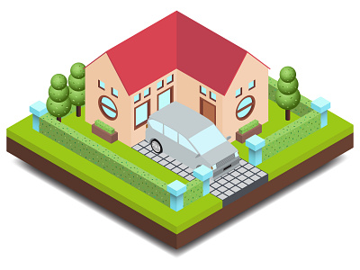 Isometric House design graphic design illustration isometric vector