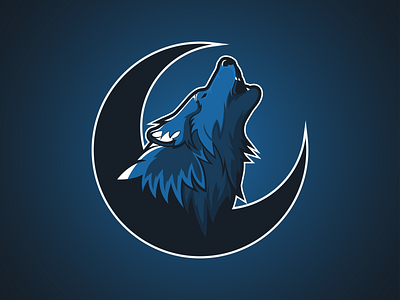 Howling Wolf Mascot Logo design graphic design illustration logo vector