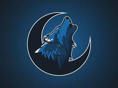 Howling Wolf Mascot Logo