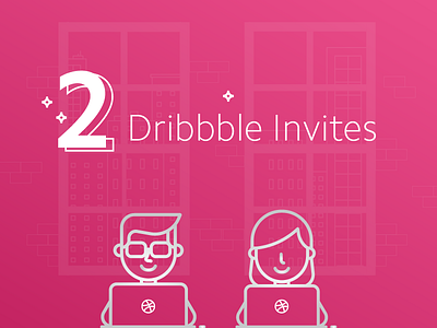 Two Dribbble Invites designers dribbble invitation invite welcome