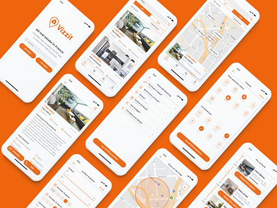 Vizzit app. Mobile app for real estate search app design ios mobile real estate ui