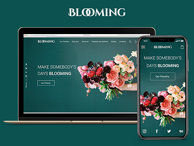 Blooming Web Site floristic shop ui web