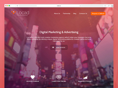 Locad.us - Digital Media azro clean design digital flat marketing responsive ui ux web web design website