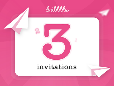 3x Dribbble Invitations dribbble invitation invite