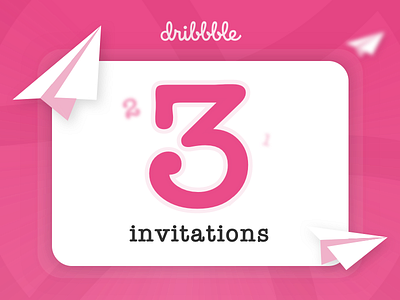 3x Dribbble Invitations
