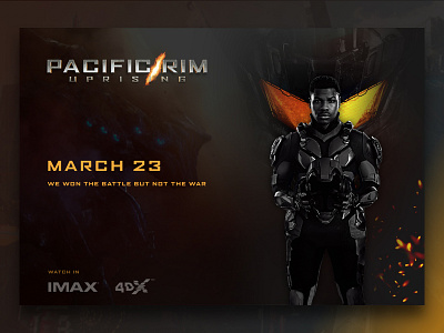 Pacific Rim Uprising - TV Poster cinema clean dailyui dark design flat imax minimal pacificrim poster simple sketch tv ui ux web web design