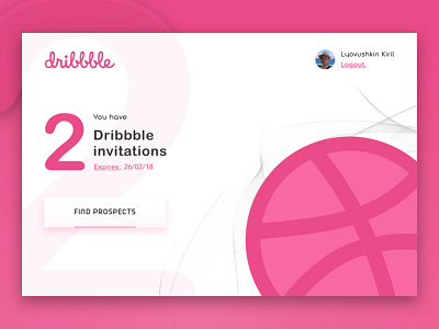 2x Dribbble Invitations clean draft dribbble invitation invite prospect shot web