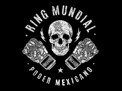 Ring Mundial Tee 1/3 boxing illustration mexican sports tee tijuana